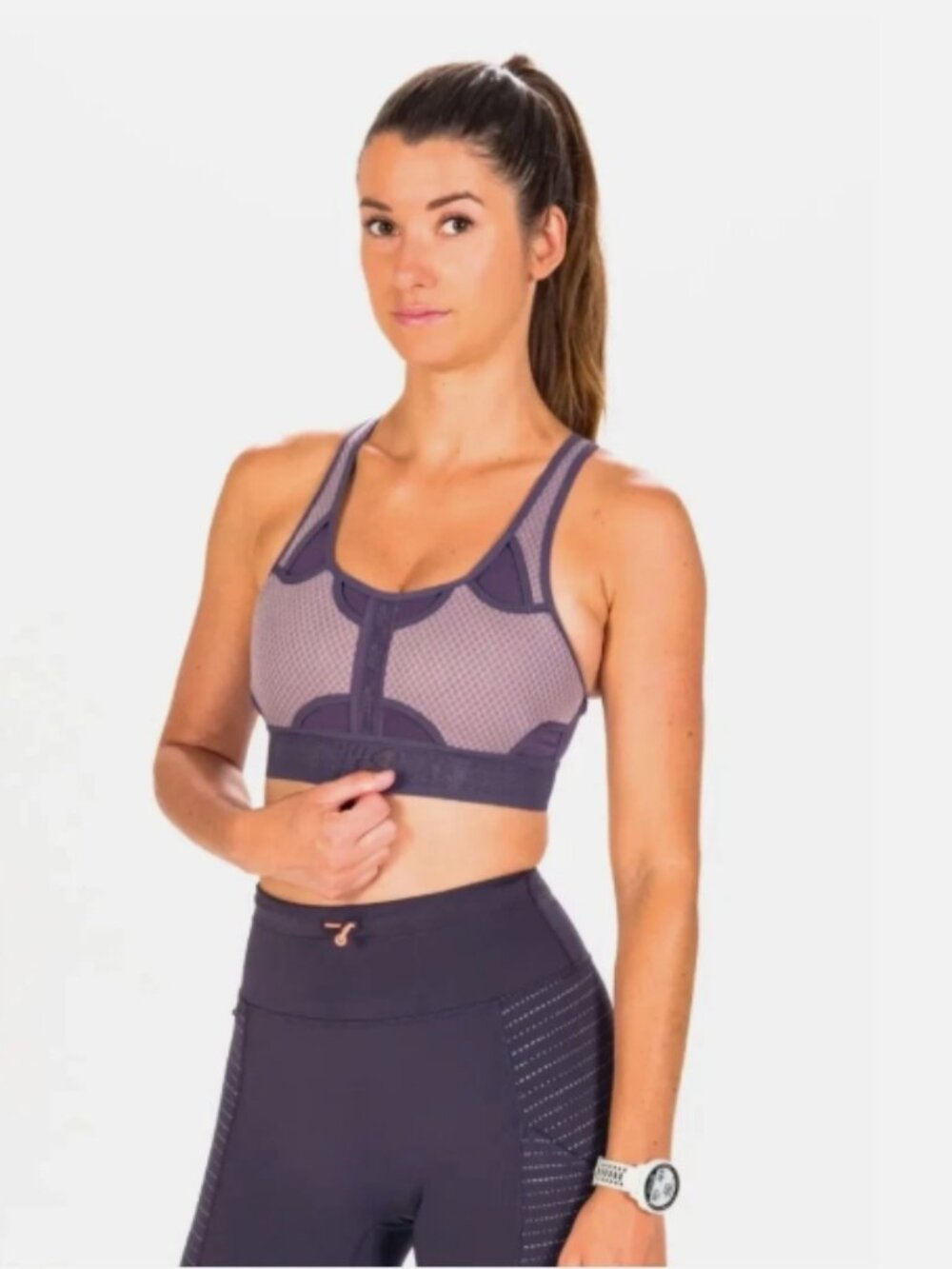 Nike Women's Sports Bra Swoosh Ultrabreathe Medium Support (Purple) Size Small